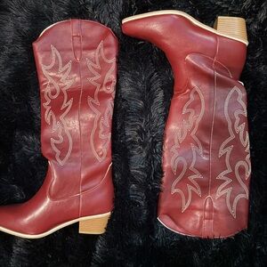 Women's Red Western Boots